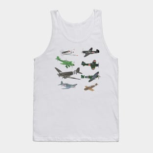 Multiple WW2 Airplanes Tank Top